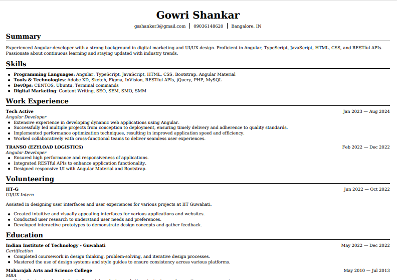 ai resume, kaamresume, resumes