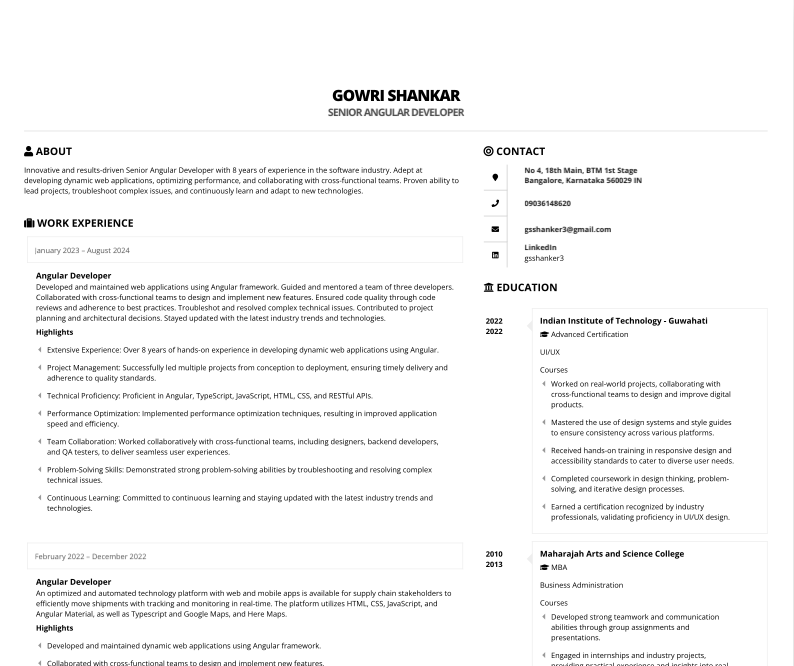 ai resume, kaamresume, resumes
